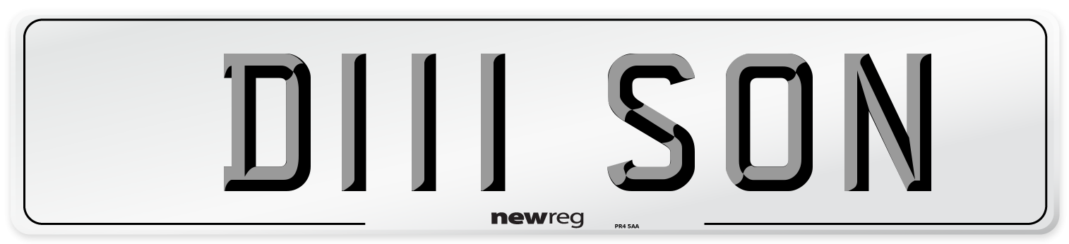 D111 SON Number Plate from New Reg